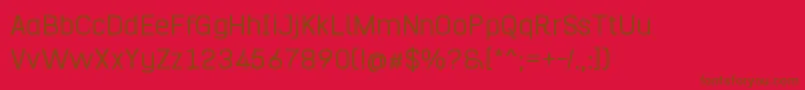 Hurufo  Numero-fontti – ruskeat fontit punaisella taustalla