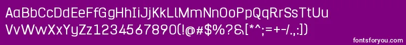 Hurufo  Numero Font – White Fonts on Purple Background