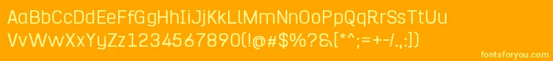 Hurufo  Numero Font – Yellow Fonts on Orange Background