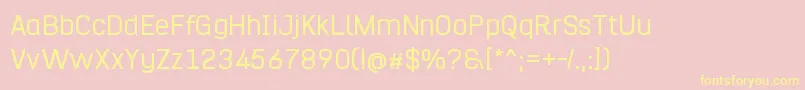 Hurufo  Numero Font – Yellow Fonts on Pink Background