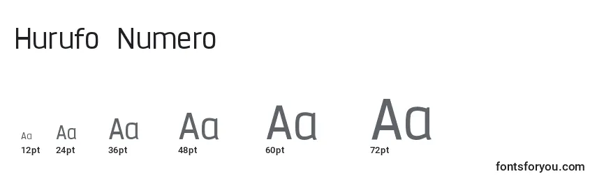 Hurufo  Numero Font Sizes