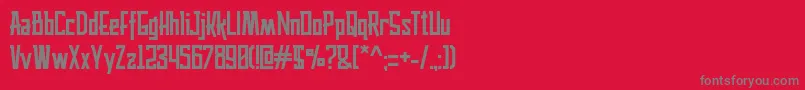 husaeni Font – Gray Fonts on Red Background