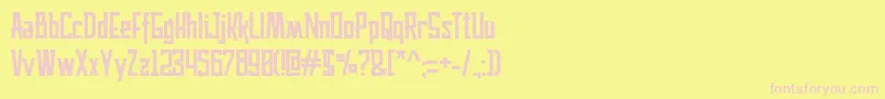 husaeni Font – Pink Fonts on Yellow Background