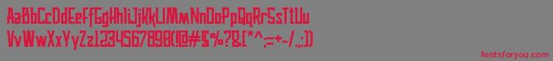 husaeni Font – Red Fonts on Gray Background