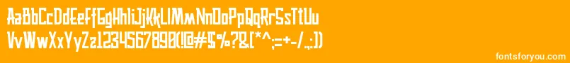 husaeni Font – White Fonts on Orange Background