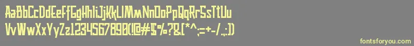 husaeni-Schriftart – Gelbe Schriften auf grauem Hintergrund