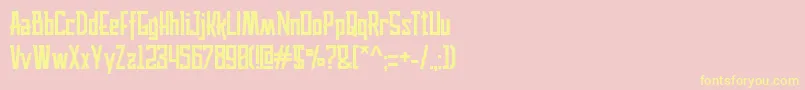 husaeni Font – Yellow Fonts on Pink Background