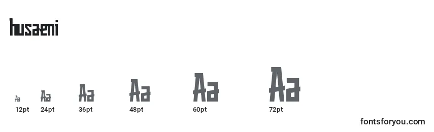Husaeni Font Sizes