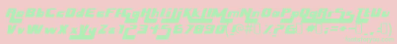 husky stash Font – Green Fonts on Pink Background