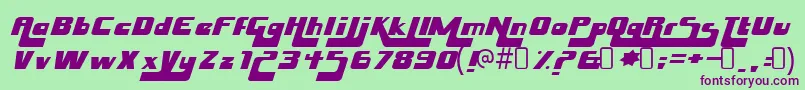 husky stash Font – Purple Fonts on Green Background