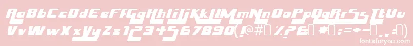フォントhusky stash – ピンクの背景に白い文字