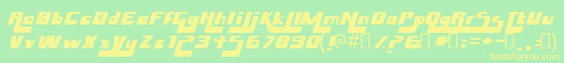 husky stash Font – Yellow Fonts on Green Background