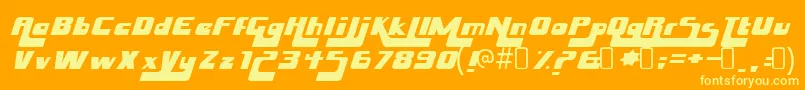 husky stash Font – Yellow Fonts on Orange Background