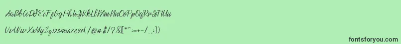 Husna Font – Black Fonts on Green Background