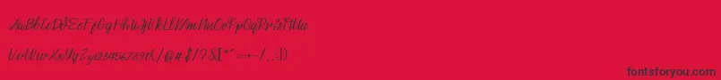 Husna Font – Black Fonts on Red Background