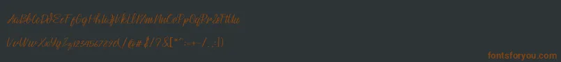 Husna Font – Brown Fonts on Black Background