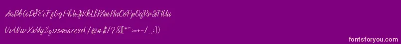 Husna Font – Pink Fonts on Purple Background