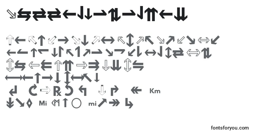 Шрифт HussarMotorway – алфавит, цифры, специальные символы