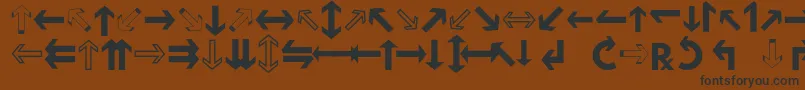 HussarMotorway Font – Black Fonts on Brown Background