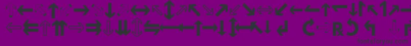 HussarMotorway Font – Black Fonts on Purple Background