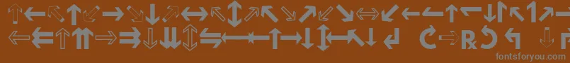HussarMotorway Font – Gray Fonts on Brown Background