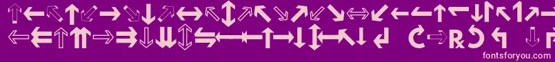 HussarMotorway Font – Pink Fonts on Purple Background