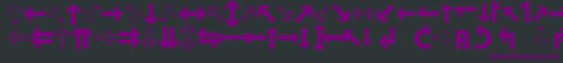 HussarMotorway Font – Purple Fonts on Black Background