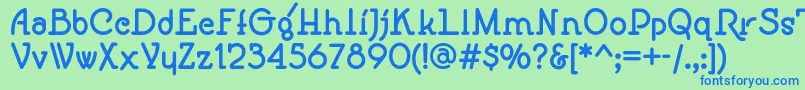 Speedballno1nfBold Font – Blue Fonts on Green Background