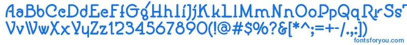 フォントSpeedballno1nfBold – 白い背景に青い文字