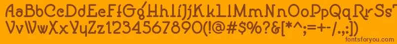 Lisätietoja Speedballno1nfBold-fontista Speedballno1nfBold-fontti – ruskeat fontit oranssilla taustalla