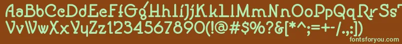 Speedballno1nfBold Font – Green Fonts on Brown Background