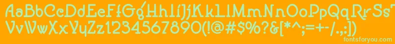 Speedballno1nfBold Font – Green Fonts on Orange Background