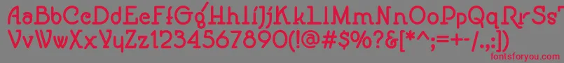 Speedballno1nfBold-Schriftart – Rote Schriften auf grauem Hintergrund
