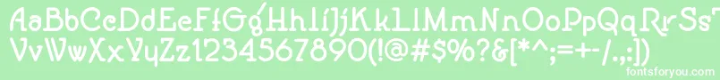 Speedballno1nfBold Font – White Fonts on Green Background