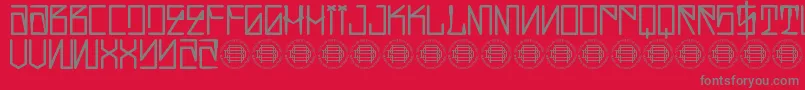Hustlaz Demo Font – Gray Fonts on Red Background