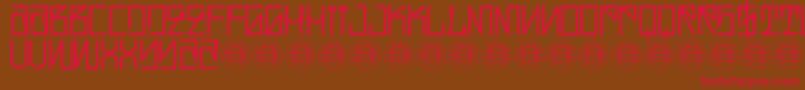 Hustlaz Demo Font – Red Fonts on Brown Background