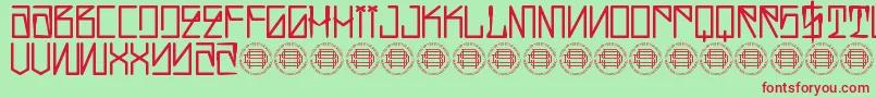 Hustlaz Demo Font – Red Fonts on Green Background