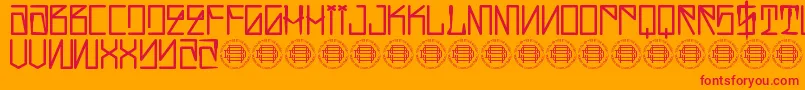 Hustlaz Demo Font – Red Fonts on Orange Background
