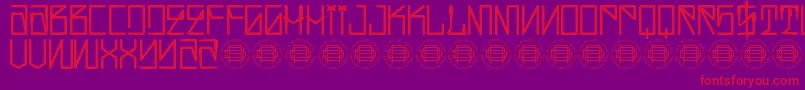 Hustlaz Demo Font – Red Fonts on Purple Background