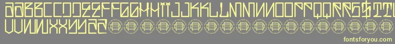 Hustlaz Demo Font – Yellow Fonts on Gray Background