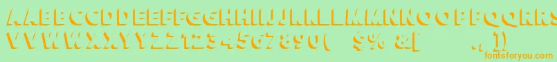 HUSTLE 1 free personal use Font – Orange Fonts on Green Background