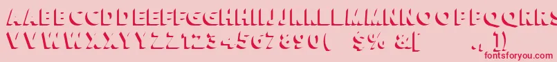 HUSTLE 1 free personal use Font – Red Fonts on Pink Background