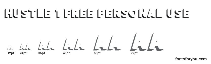 HUSTLE 1 free personal use Font Sizes