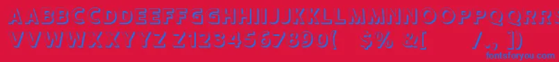 HUSTLE 2 free personal use Font – Blue Fonts on Red Background
