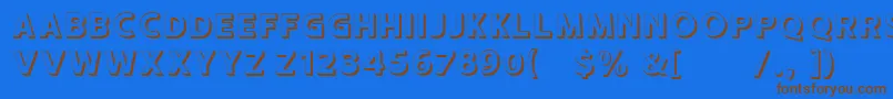 HUSTLE 2 free personal use-fontti – ruskeat fontit sinisellä taustalla