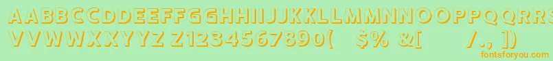 HUSTLE 2 free personal use Font – Orange Fonts on Green Background