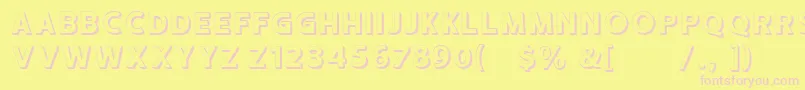 HUSTLE 2 free personal use Font – Pink Fonts on Yellow Background