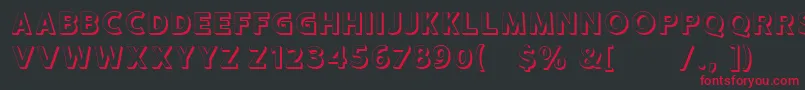 HUSTLE 2 free personal use Font – Red Fonts on Black Background