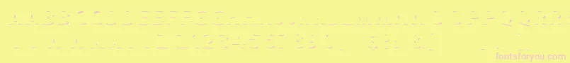 フォントHUSTLE 3 free personal use – ピンクのフォント、黄色の背景