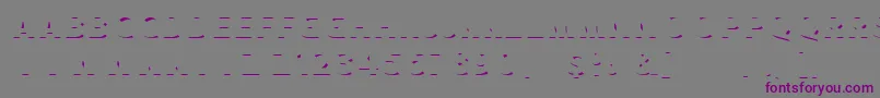 フォントHUSTLE 3 free personal use – 紫色のフォント、灰色の背景